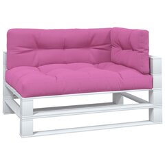 vidaXL euroaluse istmepadjad, 3 tk, roosa, kangas hind ja info | Toolipadjad ja -katted | kaup24.ee