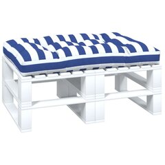 vidaXL euroaluse istmepadi, sinise/valge triibuline, 120 x 80 x 12 cm hind ja info | Toolipadjad ja -katted | kaup24.ee