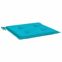 vidaXL aiatooli istmepadjad 6 tk, türkiissinine, 50 x 50 x 3 cm цена и информация | Подушки, наволочки, чехлы | kaup24.ee