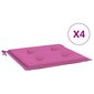 vidaXL aiatooli istmepadjad 4 tk, roosa, 50 x 50 x 3 cm hind ja info | Toolipadjad ja -katted | kaup24.ee