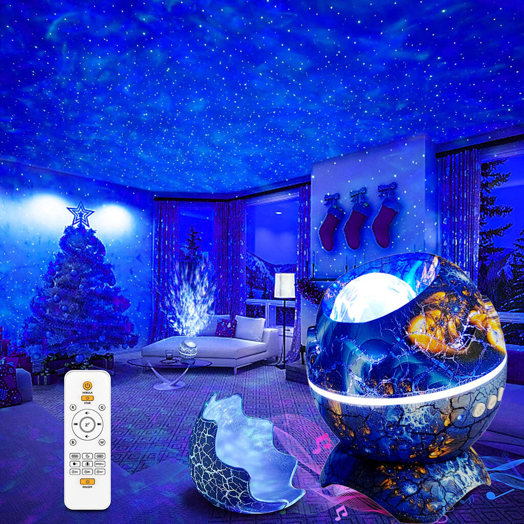 Galaxy ja Star Projector dinosauruse muna koos Bluetoothi ​​kõlariga, sinine hind ja info | Peokaunistused | kaup24.ee