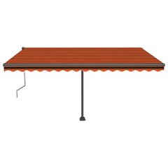 vidaXL iseseisev automaatne varikatus, 400 x 350 cm, oranž/pruun цена и информация | Зонты, маркизы, стойки | kaup24.ee