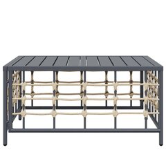 vidaXL aialaud, antratsiithall, 70 x 70 x 34 cm, polürotang цена и информация | Садовые столы и столики | kaup24.ee