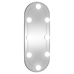 vidaXL seinapeegel LED-tuledega, 20x50 cm, klaas, ovaalne цена и информация | Зеркала | kaup24.ee