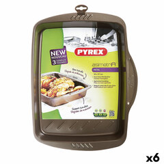 Ahjuvorm Pyrex Asimetria Ristkülikukujuline Must 35 x 27 cm Metall (6 Ühikut) hind ja info | Ahjuvormid ja küpsetustarvikud | kaup24.ee