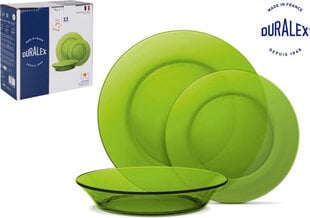 Тарелка Duralex Lys 12 pcs Зеленый цена и информация | Посуда, тарелки, обеденные сервизы | kaup24.ee