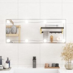 vidaXL seinapeegel LED-tuledega, 30x80 cm, klaas, ristkülik hind ja info | Peeglid | kaup24.ee