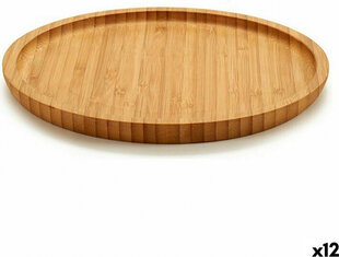 Suupistete alus Pruun Bambus (20 x 1,5 x 20 cm) (12 Ühikut) цена и информация | Посуда, тарелки, обеденные сервизы | kaup24.ee
