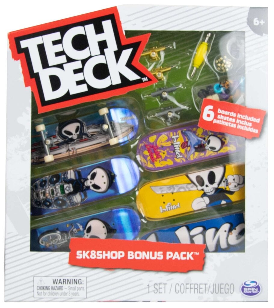 Zestaw Sk8Shop Tech Deck 6 deskorolek Bonus Pack Blind + akcesoria hind ja info | Poiste mänguasjad | kaup24.ee