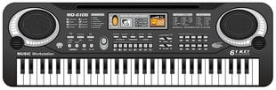 Детский синтезатор с микрофоном MQ-6106 / 61 клавиша / 16 тонов / 10 ритмов цена и информация | Развивающие игрушки и игры | kaup24.ee