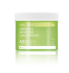 Отшелушивающие подушечки с увлажняющим эффектом Neogen Dermalogy Green Tea Moist PHA Gauze Peeling, 30 шт. цена и информация | Аппараты для ухода за лицом | kaup24.ee