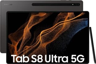 Samsung Galaxy Tab S8 Ultra 5G 12/256GB SM-X906BZAEEUB цена и информация | Планшеты | kaup24.ee