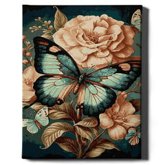 Картина по номерам На Раме "Бабочка на цветке" Oh Art! 40x50 см цена и информация | Живопись по номерам | kaup24.ee