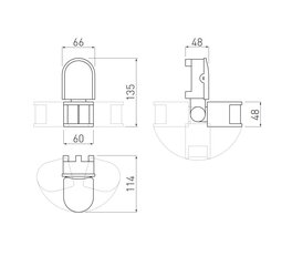 GTV liikumisandur CR-2, max 1200W, 180°, 8m ± 1,8-2,5m, IP44, mitte ette nähtud LED Valge hind ja info | Andurid, sensorid | kaup24.ee