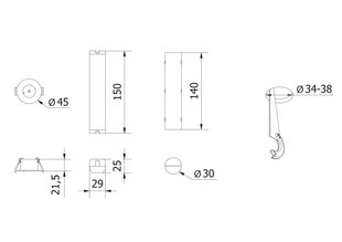 GTV turvavalgusti Omaha-3 LED, 3 W, 300 lm, 220-240 W, 50-60 HZ, IP20, 3 H, 6400K, Test nupp цена и информация | Монтируемые светильники, светодиодные панели | kaup24.ee