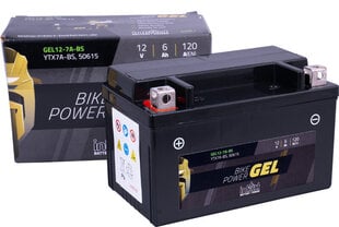Аккумулятор для мотоциклов Intact Battery-Power GEL (YTX7A-BS) 12V 6AH (c20) 120A (EN) цена и информация | Мото аккумуляторы | kaup24.ee