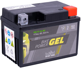 Аккумулятор для мотоциклов intAct Battery-Power GEL (YTX4L-BS) 12V 3AH (c20) 60A (EN) цена и информация | Мото аккумуляторы | kaup24.ee