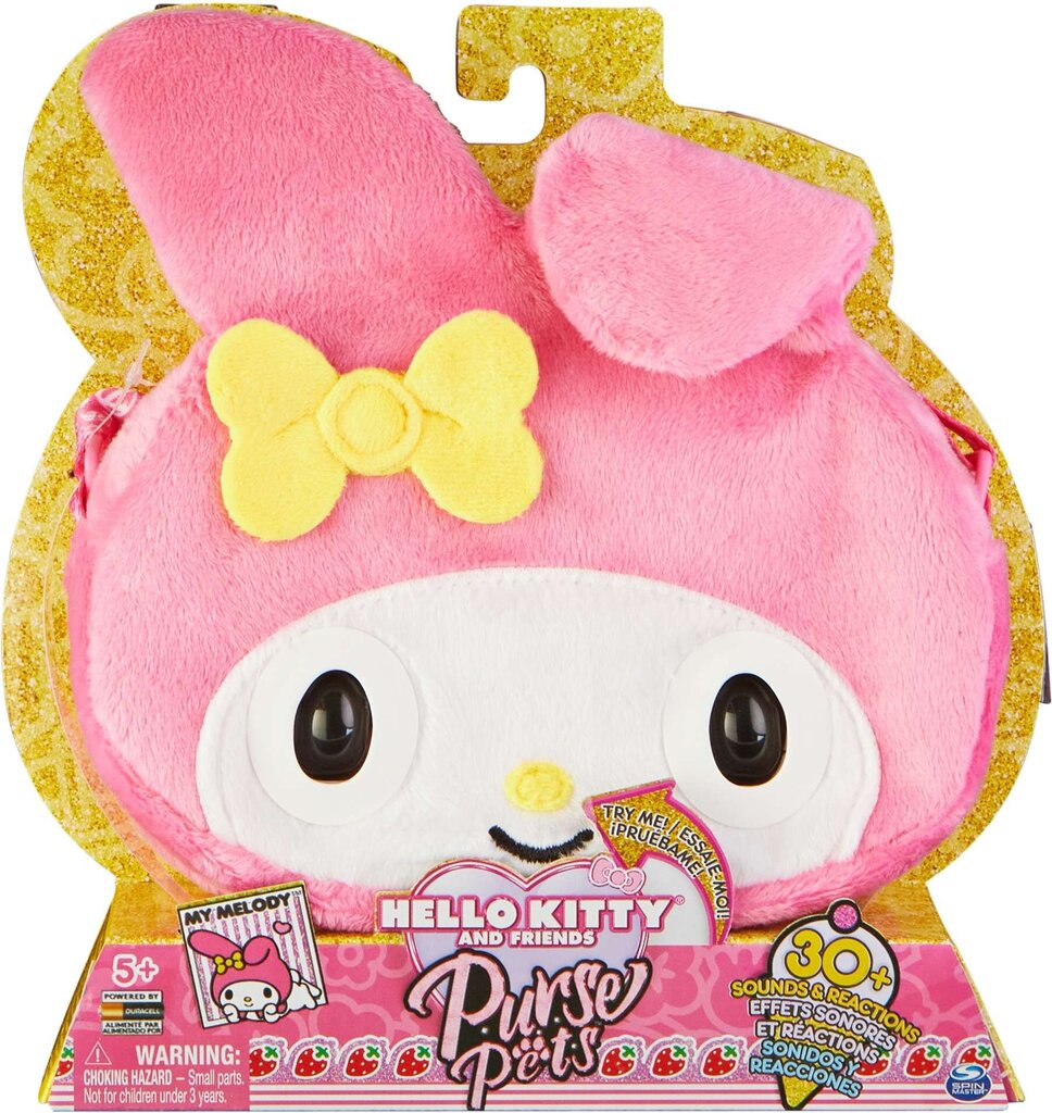 Interaktiivne kott Purse Pets Hello Kitty My Melody koos silmade ja helidega hind ja info | Tüdrukute mänguasjad | kaup24.ee