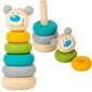 Puidust püramiid pusletorn Teddy karu hind ja info | Arendavad mänguasjad | kaup24.ee