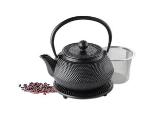 Чугунный чайник с подносом Weis, 0.7 л цена и информация | Чайники, кофейники | kaup24.ee