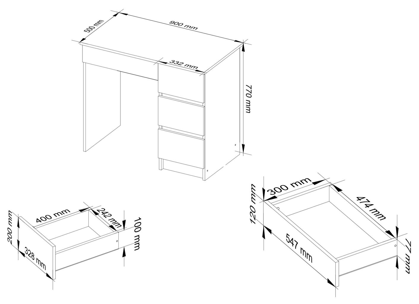 Arvutilaud A-7 CLP, hall/valge hind ja info | Arvutilauad, kirjutuslauad | kaup24.ee