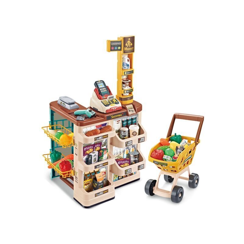 Mänguasjapood käru ja tarvikutega Woopie, 48 osa цена и информация | Tüdrukute mänguasjad | kaup24.ee