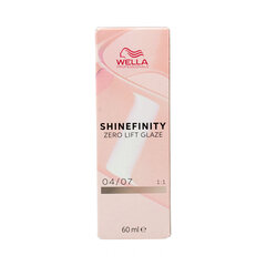 Püsivärv Wella Shinefinity Nº 04/07 (60 ml) hind ja info | Juuksevärvid | kaup24.ee