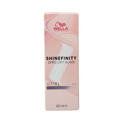 Перманентный краска Wella Shinefinity Nº 07/81, 60 мл цена и информация | Краска для волос | kaup24.ee
