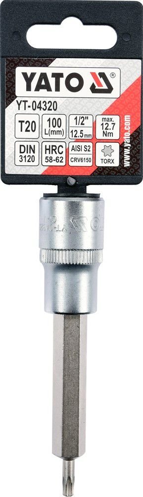 Torx T20 1/2" padrun pikk 04320 H цена и информация | Käsitööriistad | kaup24.ee