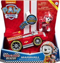 Figuur Paw Patrol Marshall Ready Race Rescue + sõiduauto koos ajami ja heliga цена и информация | Развивающие игрушки | kaup24.ee