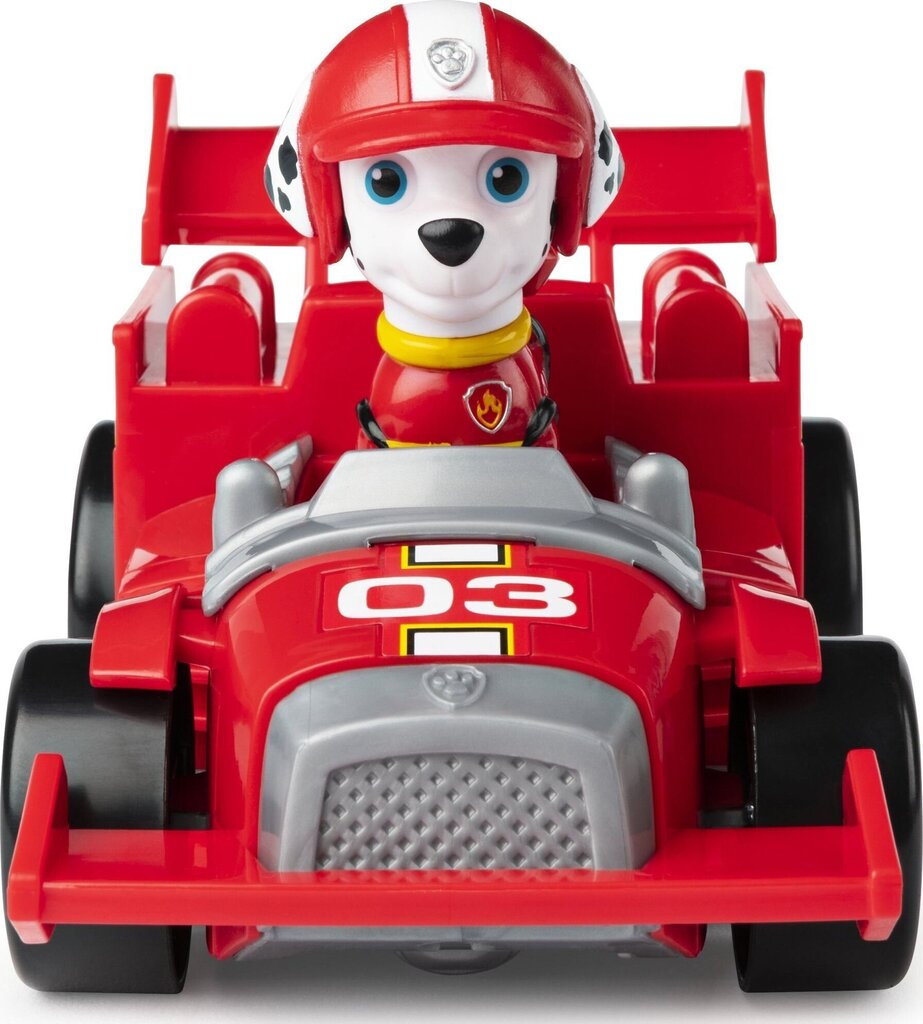 Figuur Paw Patrol Marshall Ready Race Rescue + sõiduauto koos ajami ja heliga цена и информация | Arendavad mänguasjad | kaup24.ee