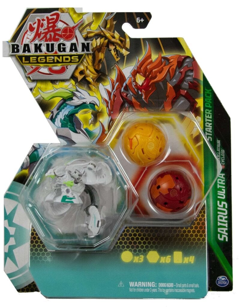 Set Bakugan Legends Starter Sairus Ultra 3 figuuri + kaardid hind ja info | Poiste mänguasjad | kaup24.ee