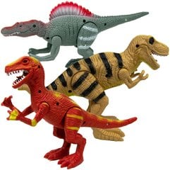 Komplekt Figuur Dinosaurus koos tulede ja helidega 3 tk цена и информация | Игрушки для мальчиков | kaup24.ee