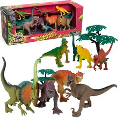 Komplekt Dinofiguuride + aksessuaarid 12 tükki цена и информация | Развивающие игрушки | kaup24.ee