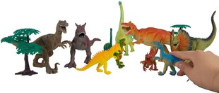 Komplekt Dinofiguuride + aksessuaarid 12 tükki цена и информация | Развивающие игрушки и игры | kaup24.ee
