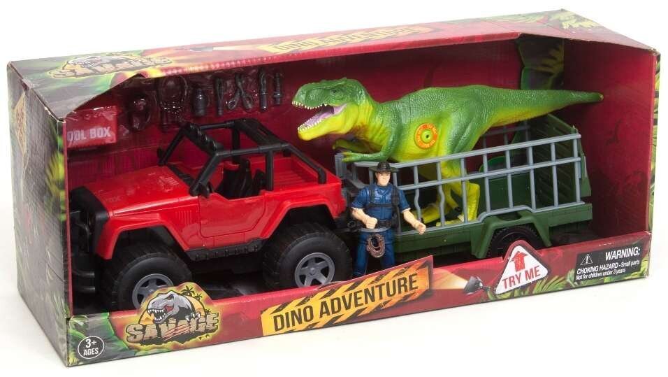 Komplekt Dinosaurus Savage Dino Adventure hind ja info | Poiste mänguasjad | kaup24.ee