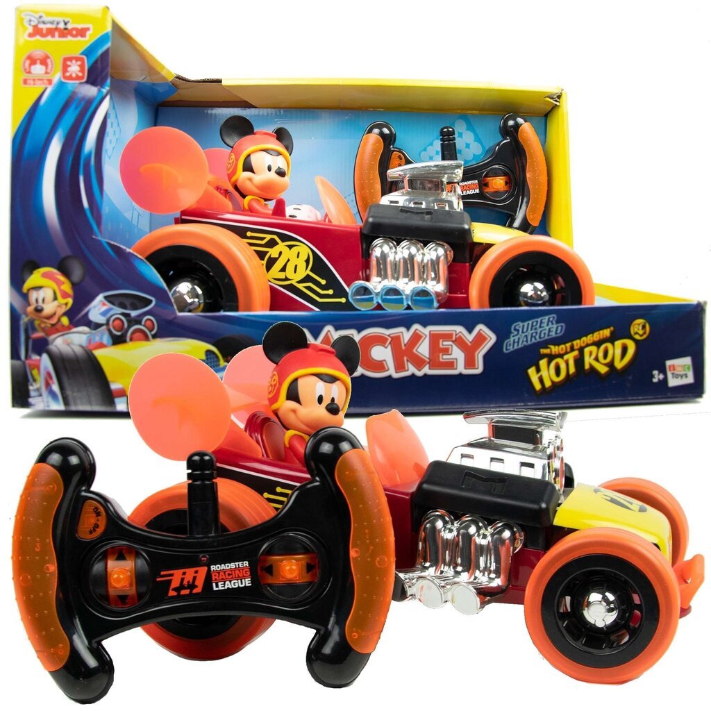 Auto Super Charged Hot Rod RC kaugjuhtimispult Disney Mickey цена и информация | Poiste mänguasjad | kaup24.ee