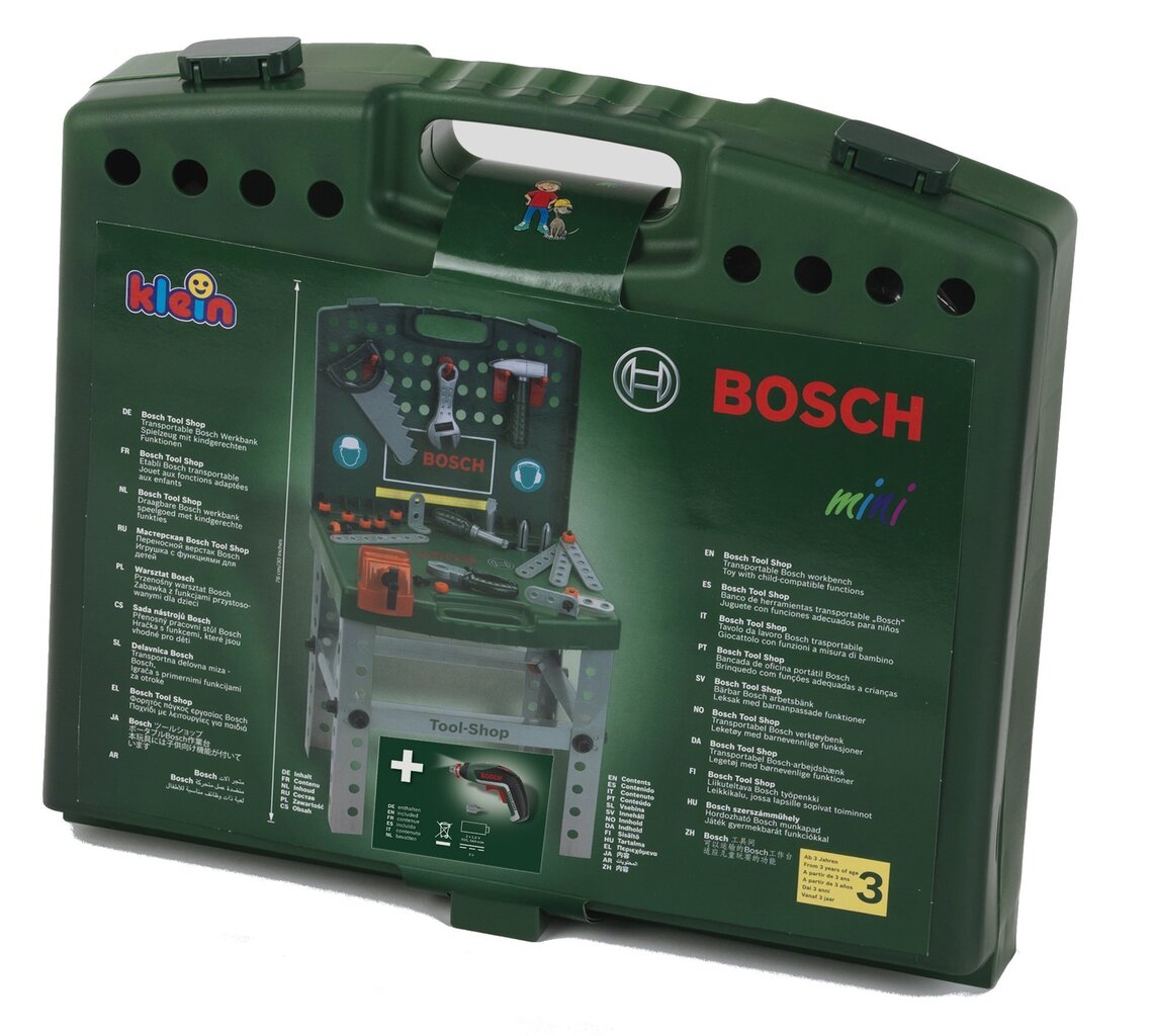 Bosch töökoda Klein koos kruvikeerajaga karbis hind ja info | Poiste mänguasjad | kaup24.ee