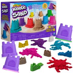 Suur komplekt Kinetic Sand 10 värvi vormid цена и информация | Принадлежности для рисования, лепки | kaup24.ee