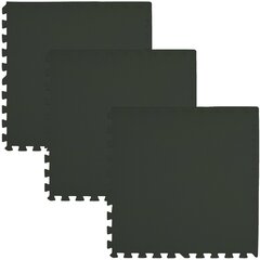 Mat Humbi Foam puzzle 3 tk must 62 x 62 x 1 cm цена и информация | Развивающие коврики | kaup24.ee