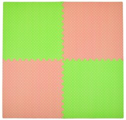 Puzzle vahtmatt Humbi 4 tk roosakasroheline 62 x 62 x 1 cm hind ja info | Tegelustekid | kaup24.ee