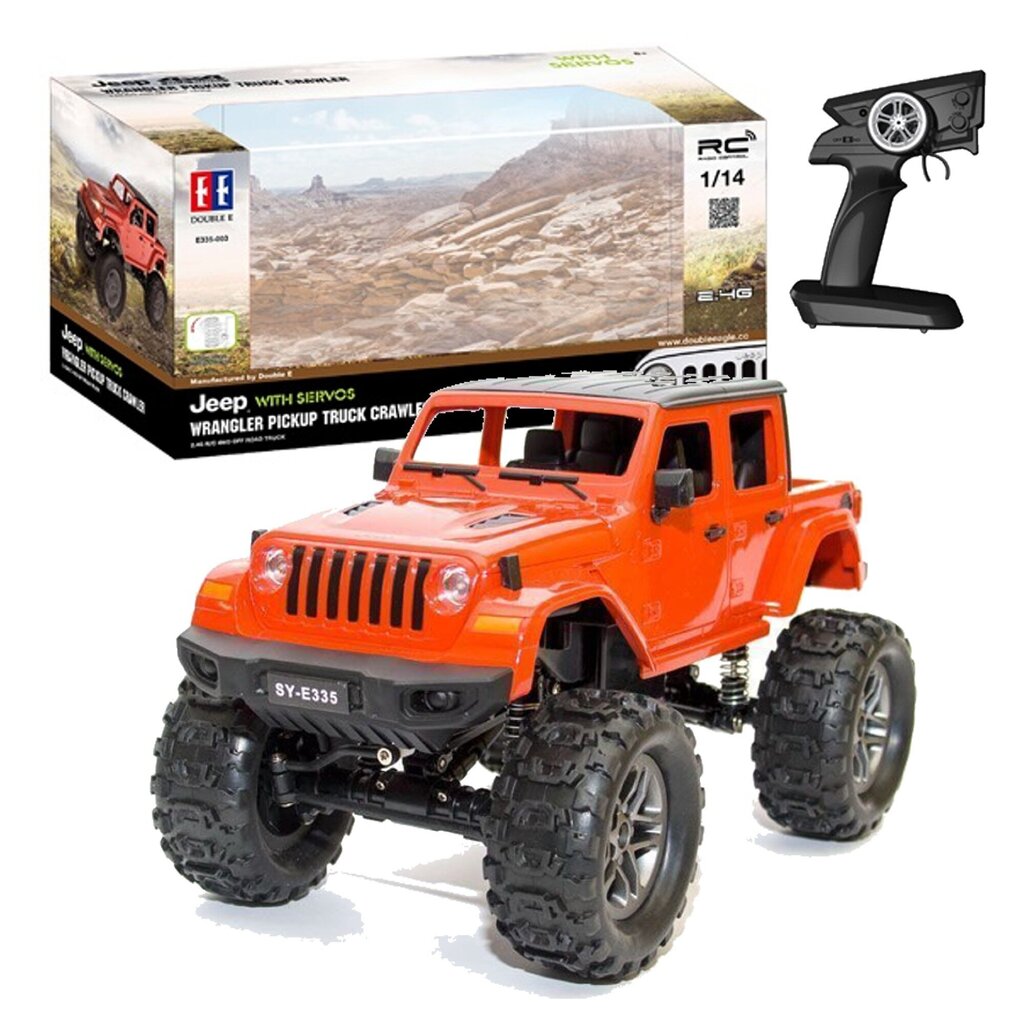 RC sõiduk Double Eagle Jeep Wrangler Pickup Truck E335-003 punane hind ja info | Poiste mänguasjad | kaup24.ee