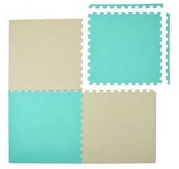 Vahtplastimatt Humbi 62x62x1 cm 4 tk Cream-Mint hind ja info | Tegelustekid | kaup24.ee