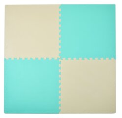 Vahtplastimatt Humbi 62x62x1 cm 4 tk Cream-Mint hind ja info | Tegelustekid | kaup24.ee