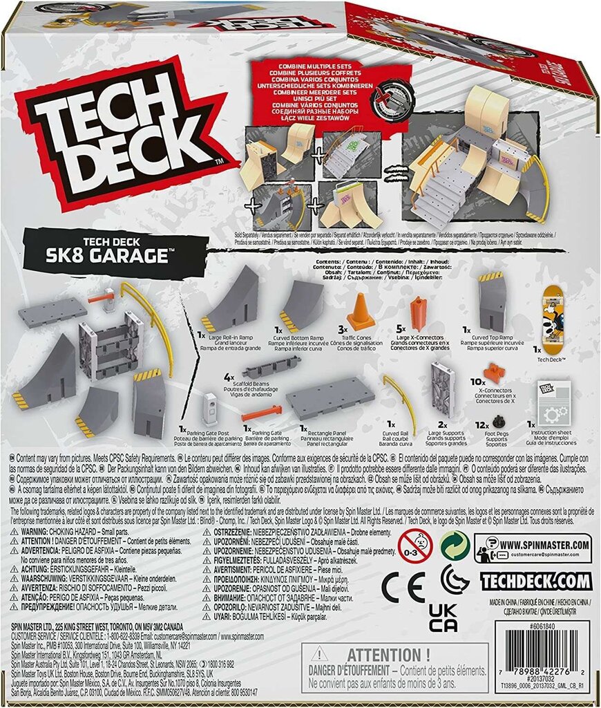 Sõrmlaud Tech Deck SK8 garaaži kaldteed ja rula цена и информация | Poiste mänguasjad | kaup24.ee