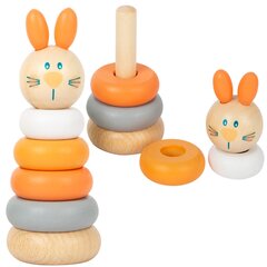 Puidust püramiid torn Puzzle Rabbit hind ja info | Arendavad mänguasjad | kaup24.ee