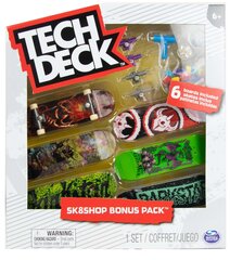 Zestaw Sk8Shop Tech Deck 6 deskorolek Bonus Pack Darkstar + akcesoria цена и информация | Развивающий мелкую моторику - кинетический песок KeyCraft NV215 (80 г) детям от 3+ лет, бежевый | kaup24.ee