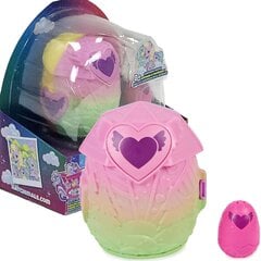 Vikerkaarepuhkuse peremaja figuuridega suur kollane muna Hatchimals цена и информация | Игрушки для девочек | kaup24.ee