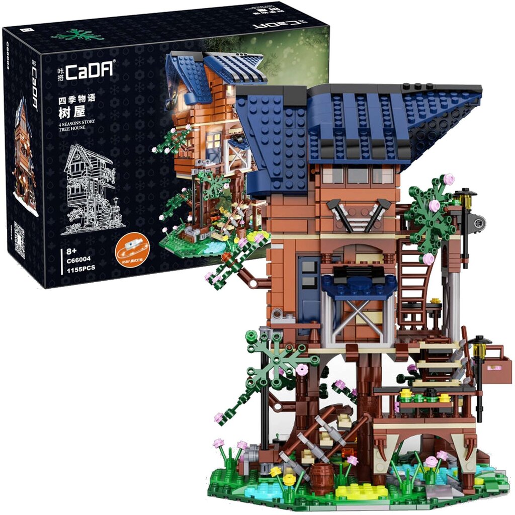 Blocks Cada Four Seasons Tree House 1155 el. LED valgus C66004W цена и информация | Klotsid ja konstruktorid | kaup24.ee