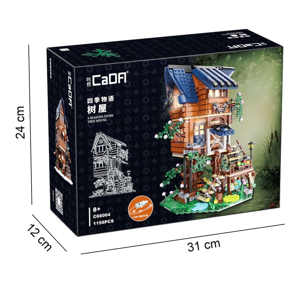 Blocks Cada Four Seasons Tree House 1155 el. LED valgus C66004W цена и информация | Klotsid ja konstruktorid | kaup24.ee